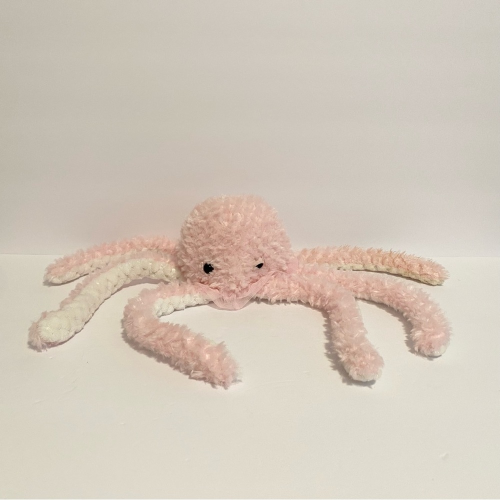 Pink Manhattan Toys Pink Jellyfish Octopus Lovey Squid Soft Plush Soft Tutu Toy